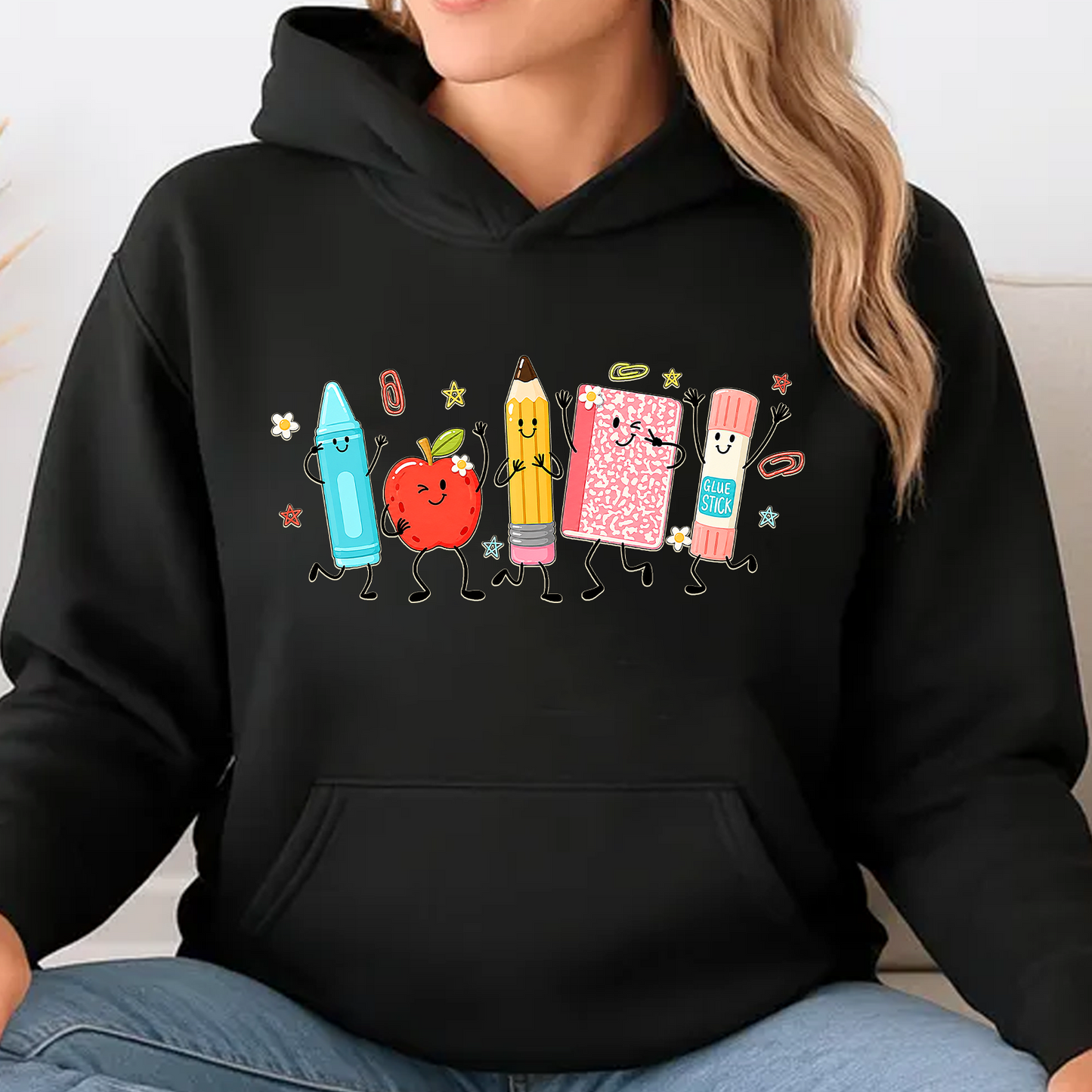 Cute School Supplies Dark Shirt, Crayon Pencil Notebook Tee, Back To School Gift 685726