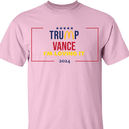Trump Vance I'm Loving It Sweatshirt, Trendy Trump McDonalds Sweatshirt, Trump Supporters 2024 Ugly Sweatshirt T1632 - GOP