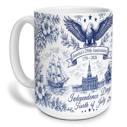 Personalized 250 Years Anniversary Mug | Patriotic Semiquincentennial 1776-2026 White Mug Accent Mug 684913