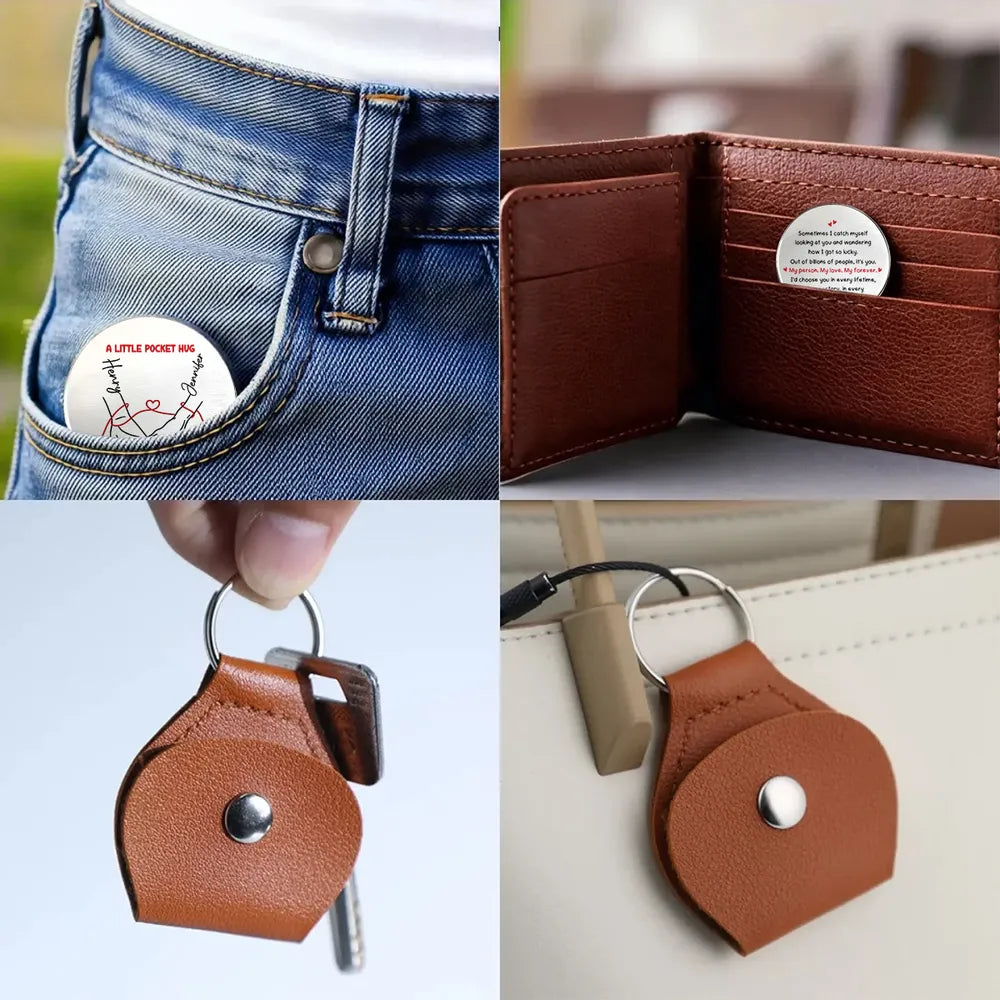 Personalized My Person My Love My Forever Pocket Hug Coin | Romantic Keepsake Gift For Couple 686364 WFD