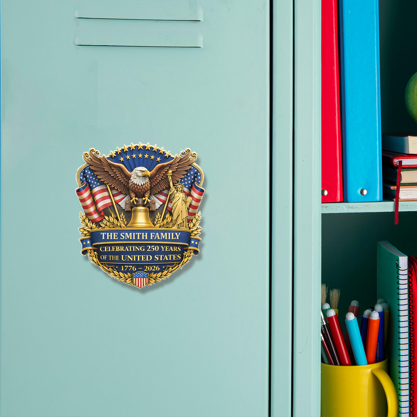 Personalized 250 Years Anniversary America Fridge Magnet | Patriotic 1776–2026 Semiquincentennial Decor 684570