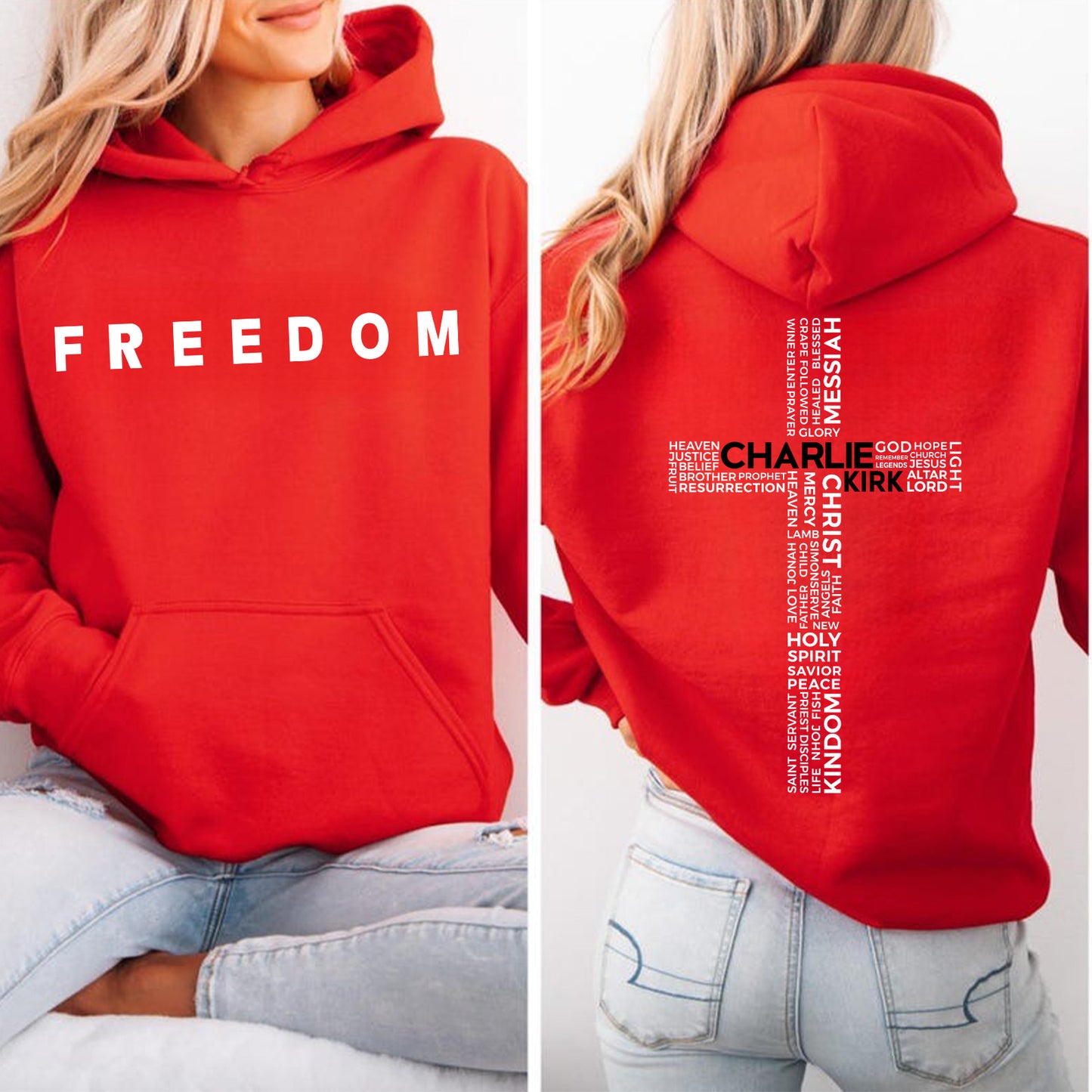 Charlie Kirk Red Shirt | Red Freedom Shirt | We Wear Red Charlie Kirk Birthday October 14 Front & Back Shirt 683094