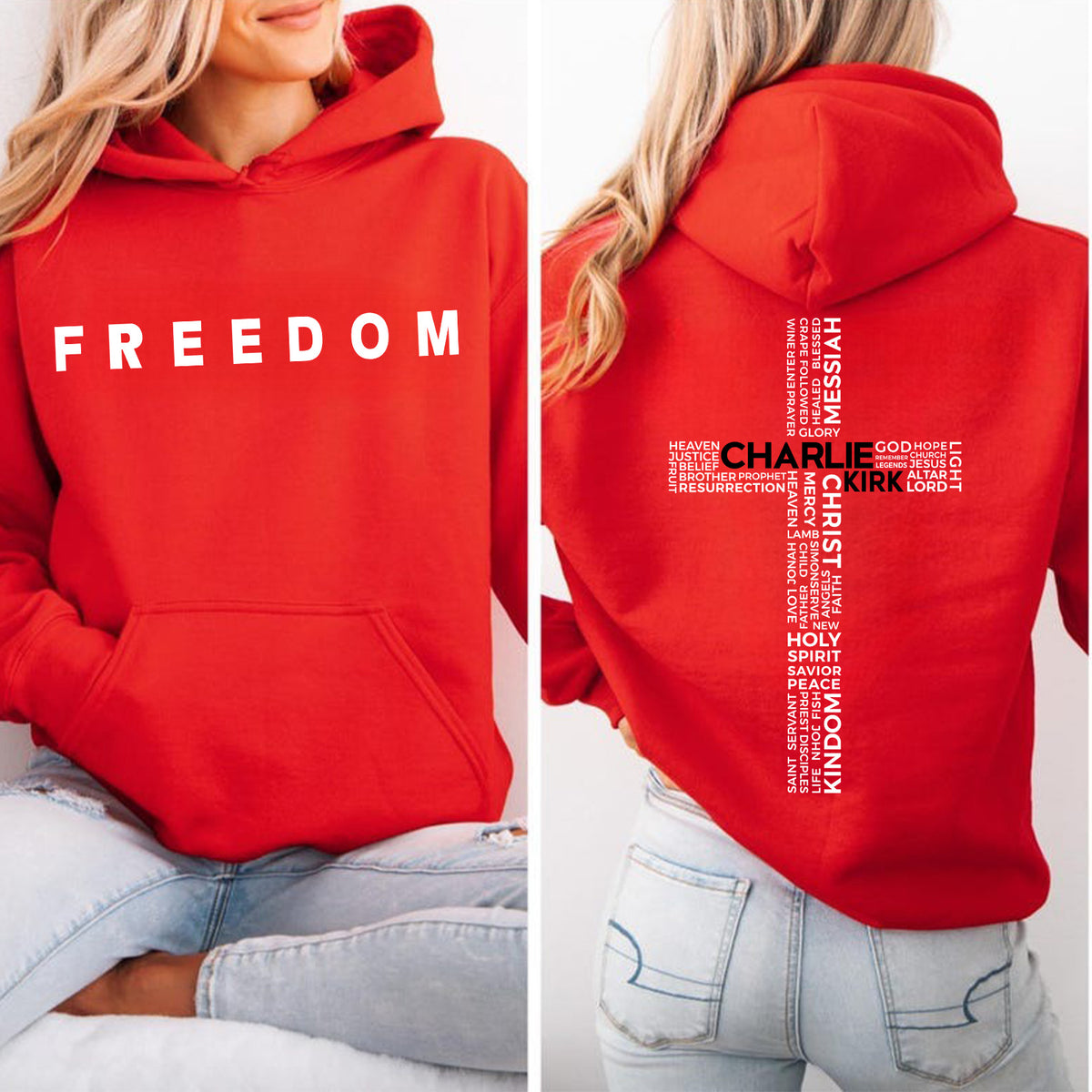 Charlie Kirk Red Shirt | Red Freedom Shirt | We Wear Red Charlie Kirk Birthday October 14 Front & Back Shirt 683094