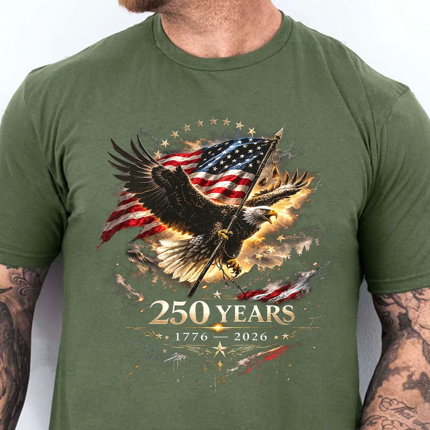 250 Years of America Shirt | Patriotic US Flag Eagle 1776–2026 Tee | Independence Day T-Shirt 684657