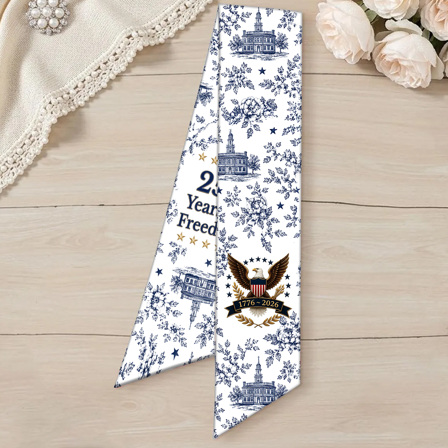 USA 250 Years Anniversary Wreath Sash | 250 Years Of Freedom Sash | Patriotic Gift 684816