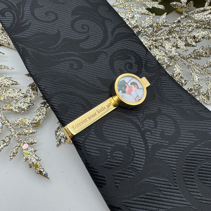 Custom Photo Tie Clip | Personalized Memory Clip Gift For Father's Day | Engraved Tie Clip Gift For Dad 684699