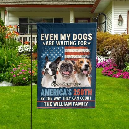 Personalized America 250th Anniversary Garden Flag | Custom Dog Cat Photo, Patriotic Garden Flag 684498