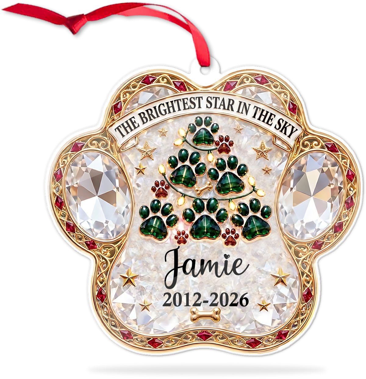 Personalized The Brightest Star In The Sky Acrylic Ornament, Custom Name Christmas Gift For Pet Lover 686728