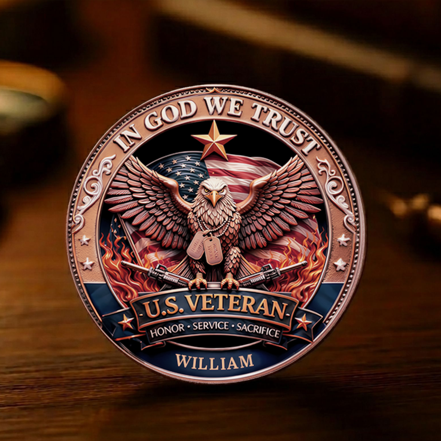 USA 250 Years Of Freedom Commemorative Coin | Patriotic Coin Gift For Veteran 684637
