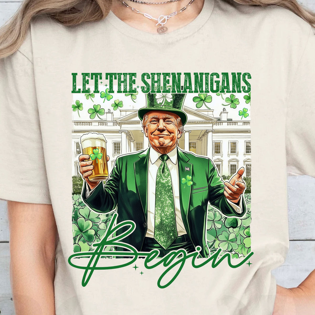 Let Shenanigans Begin Trump Shirt, Trump St Patricks Sweatshirt, St Patricks Trump Shirt 682045 - GOP