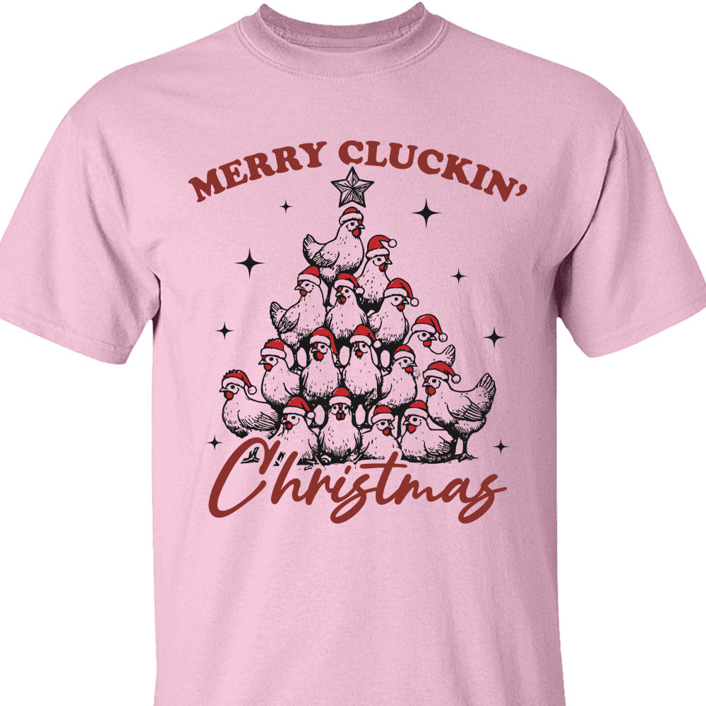 Merry Cluckin' Christmas Shirt, Christmas Farmhouse Sweater, Funny Trendy Merry Christmas Chickens Sweatshirt T1657