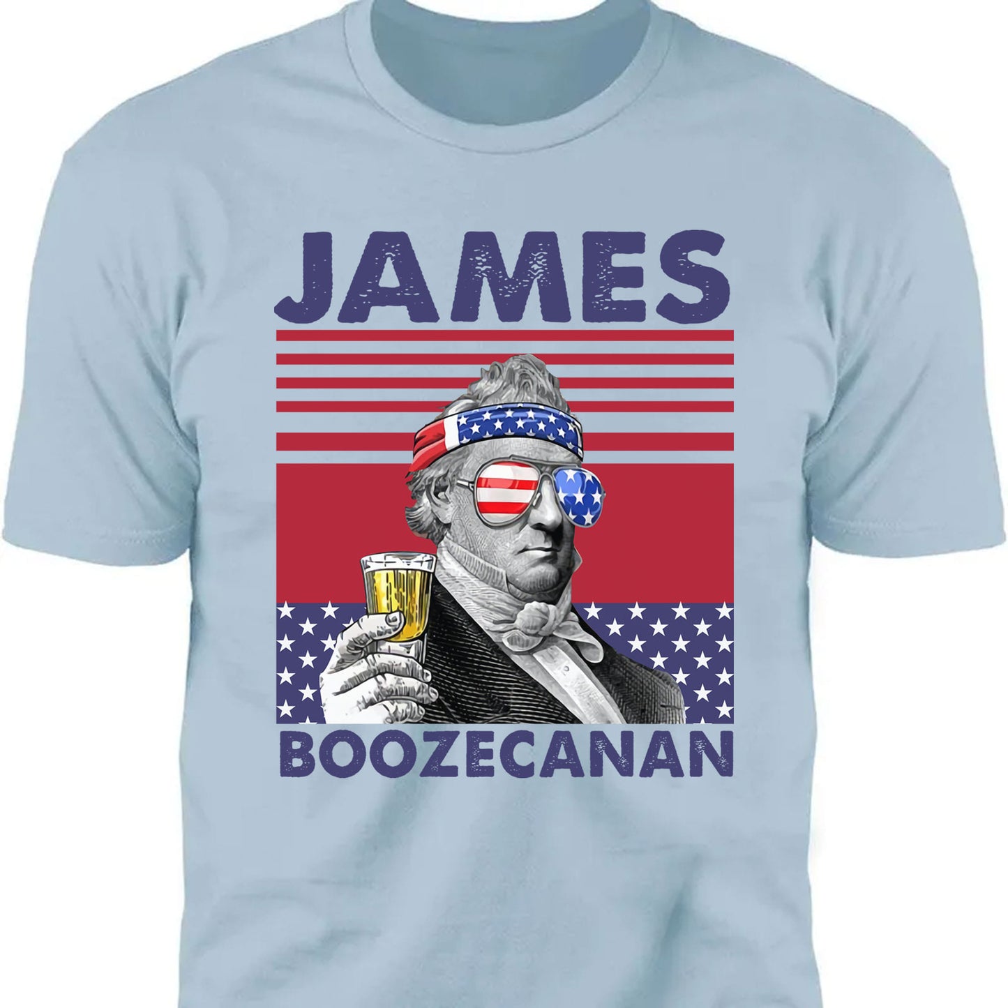 James Boozecanan Funny 4th Of July Drinking Shirt Bright T1186