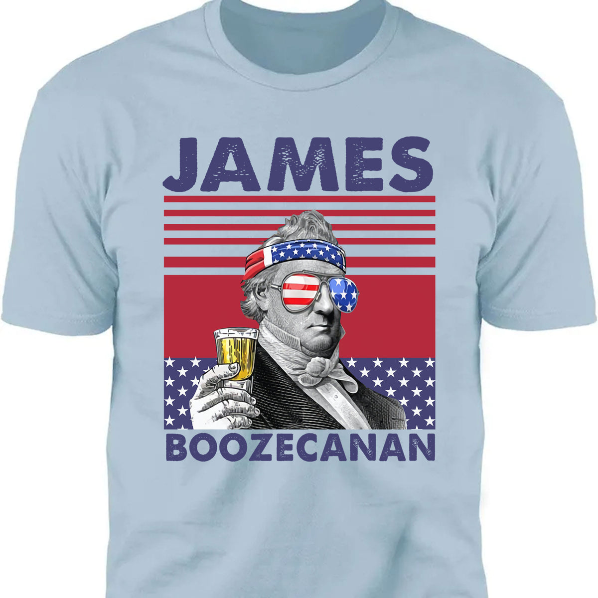 James Boozecanan Funny 4th Of July Drinking Shirt Bright T1186