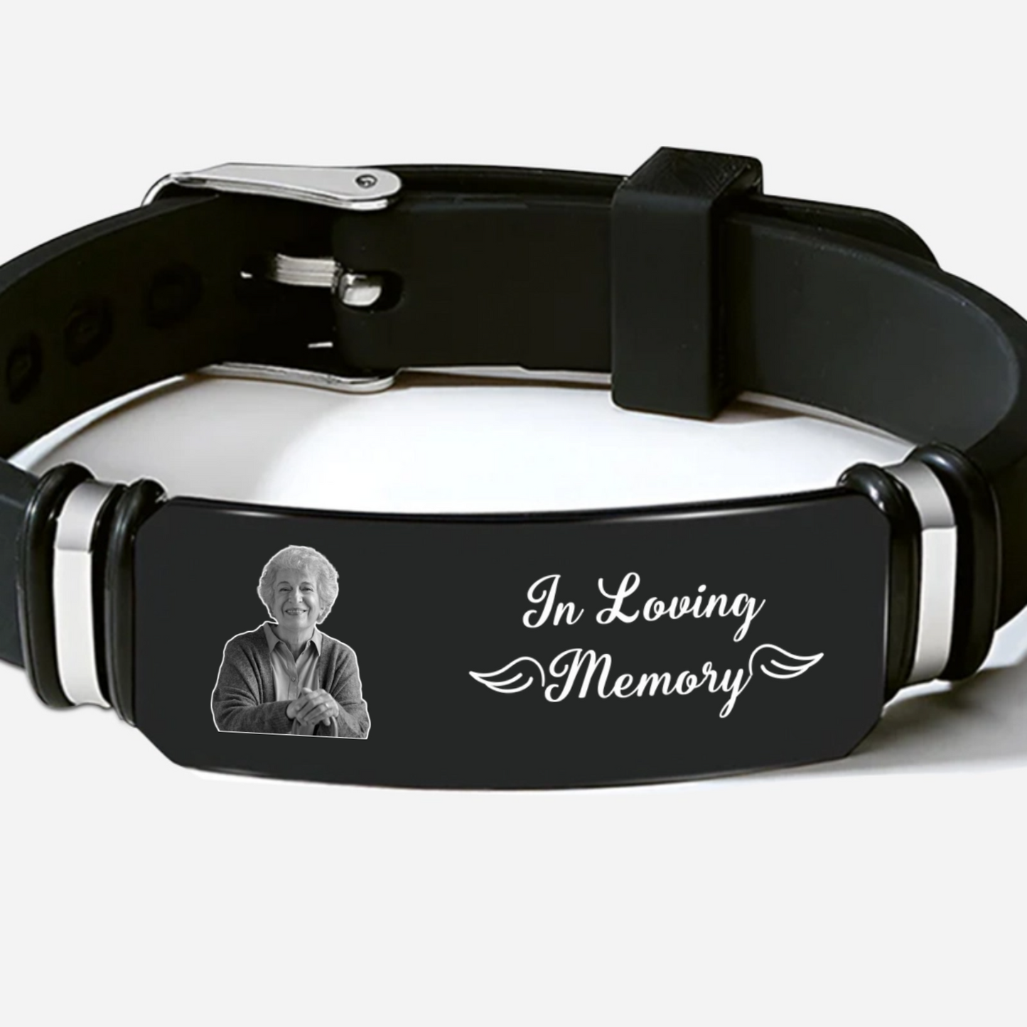Custom Photo I'm Always With You Stainless Steel Bracelet | Personalized Memorial Bracelets 684807