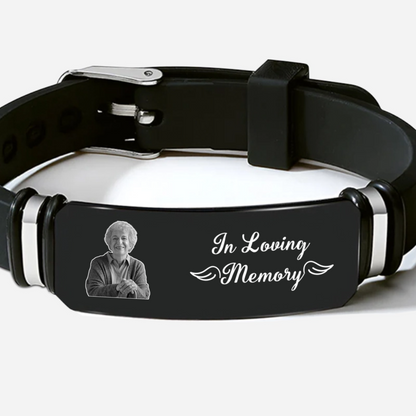 Custom Photo I'm Always With You Stainless Steel Bracelet | Personalized Memorial Bracelets 684807