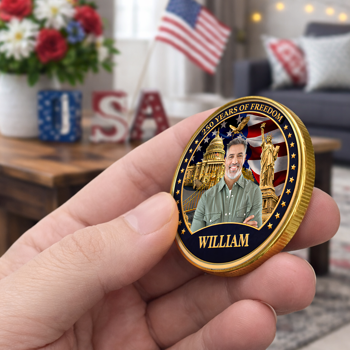 USA 250 Years Of Freedom Commemorative Coin | Patriotic Celebration 4th Of July Coin 684723