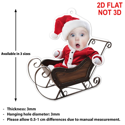 Personalized Baby's First Christmas Acrylic Ornament, Custom Photo Baby Keepsake Gift 686624
