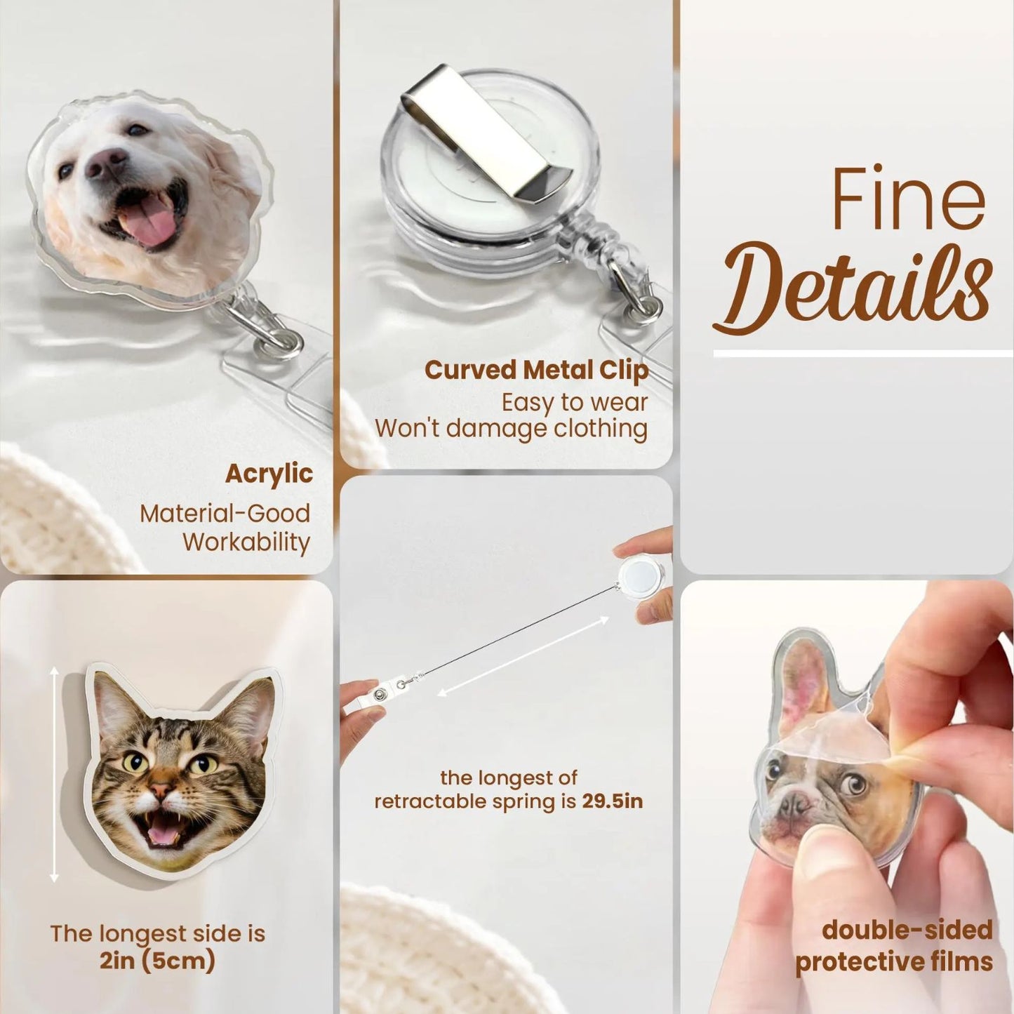 Custom Badge Reel Funny | Dog Badge Reel | Cat Badge Reel | Nurse Badge Reel | Retractable Badge Holder 683785