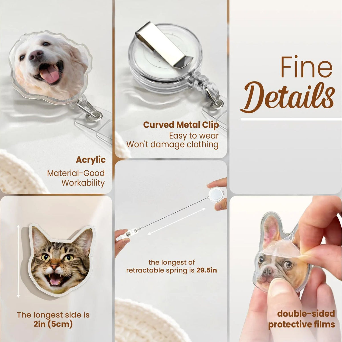 Custom Badge Reel Funny | Dog Badge Reel | Cat Badge Reel | Nurse Badge Reel | Retractable Badge Holder 683785