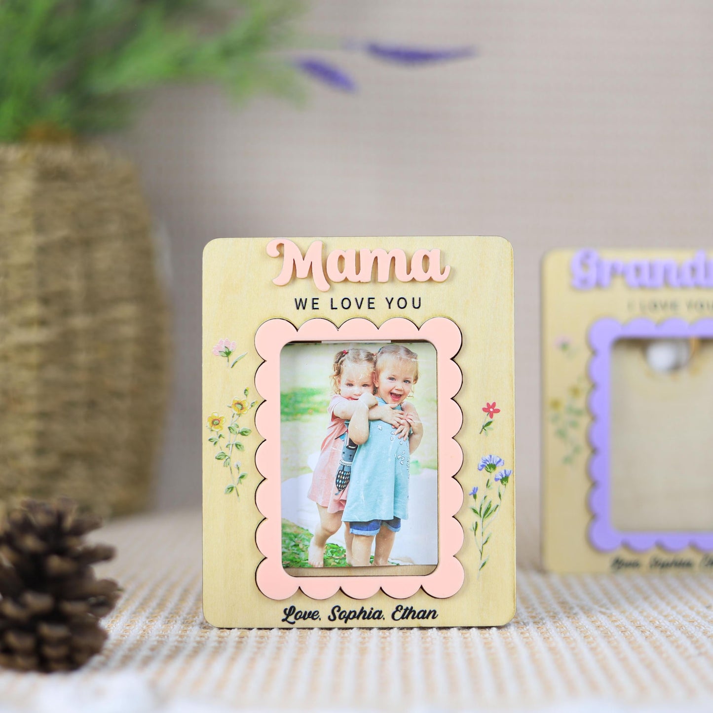 Personalized I Love You Mama Photo Magnet | Mothers Day Picture Frame | Gift For Mom,Grandma 684675