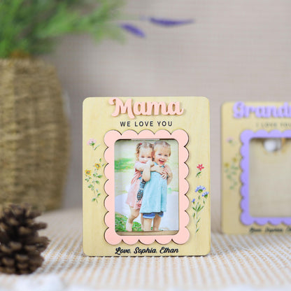 Personalized I Love You Mama Photo Magnet | Mothers Day Picture Frame | Gift For Mom,Grandma 684675