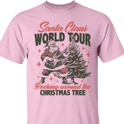 Retro Santa Claus Shirt, Vintage Merry Christmas Sweater, Funny Santa Rocking Around Christmas Tree Sweatshirt T1636