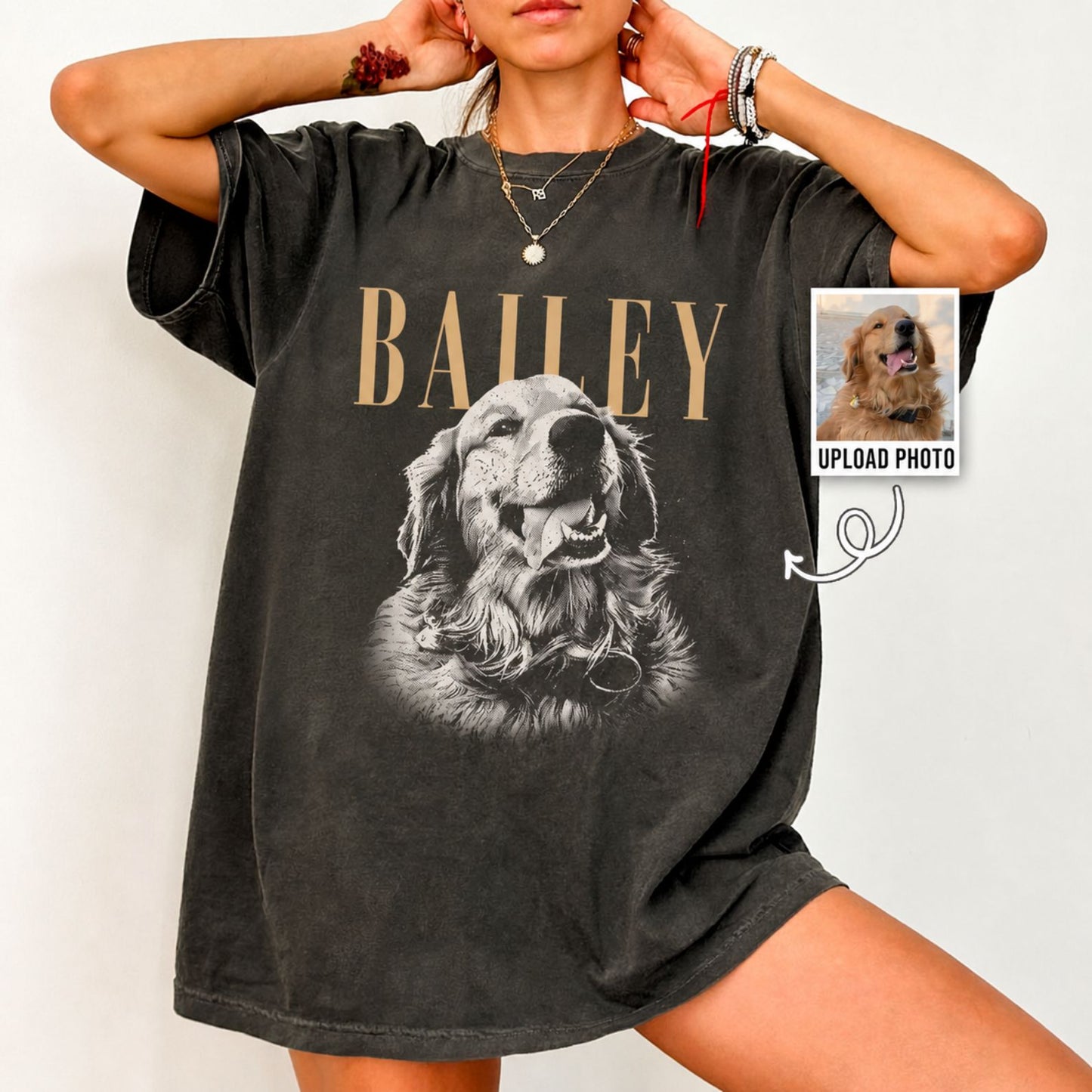 Custom Pet Photo And Name | Personalized Dark Shirt | Customized Picture Dog Shirt | Gift For Dog Lovers 684932