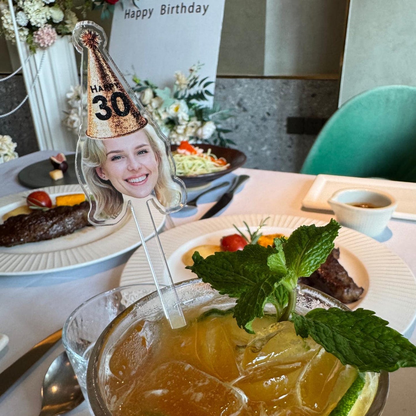 Custom Photo Drink Stirrers, Personalized Birthday Party Cocktail Stir Sticks, Gift For Bestie 685533 WFD
