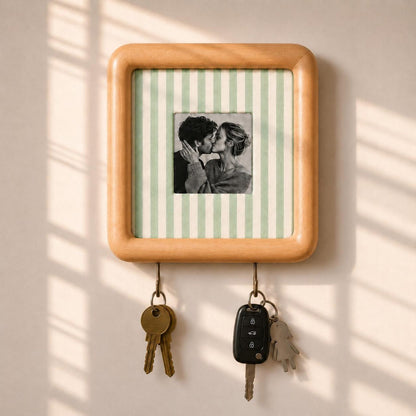 Personalized Couple Photo Wooden Key Holder, Custom Photo Strip Frame, Housewarming Gift 686033 WFD