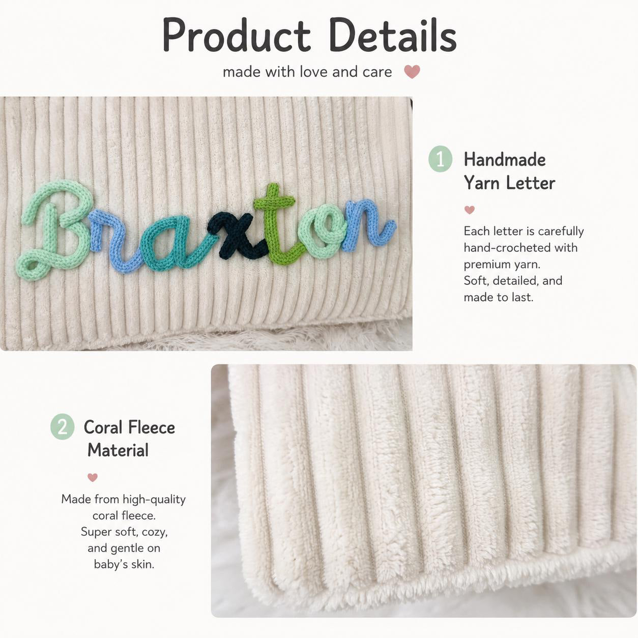 Personalized Baby Shower Basket, Custom Name Woven Nursery Storage Basket 685672