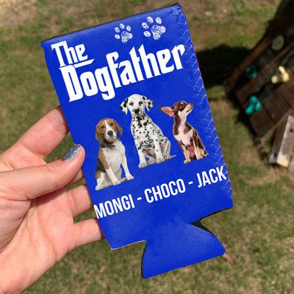 Personalized The Dogfather Can Cooler | Custom Dog Photo Can Holder | Gift for Dad | Father's Day Gift Idea 682464