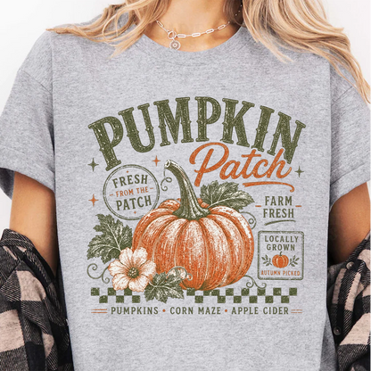 Retro Pumpkin Patch Bright Shirt, Vintage Autumn Shirt Design, Gift For Halloween 685679