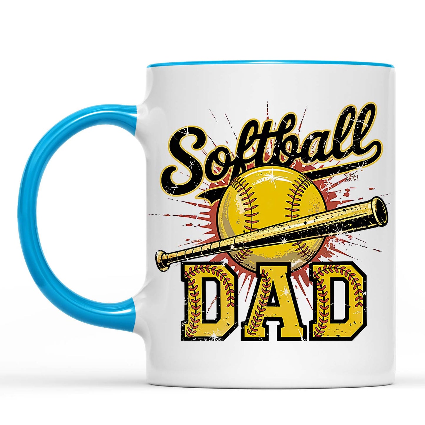 Softball Dad Mug | Game Day Coffee Cup for Sports Dad, Coach | Father’s Day Gift for Husband, Senior Night Mug 682252