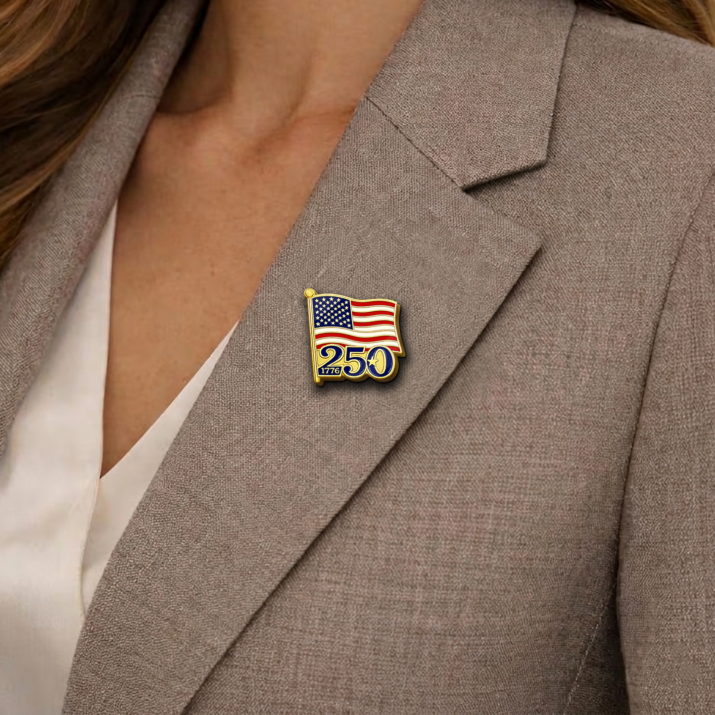 USA 250 Years Anniversary Lapel Pin Pack Of 10, Patriotic 1776–2026 Enamel Badge 685001