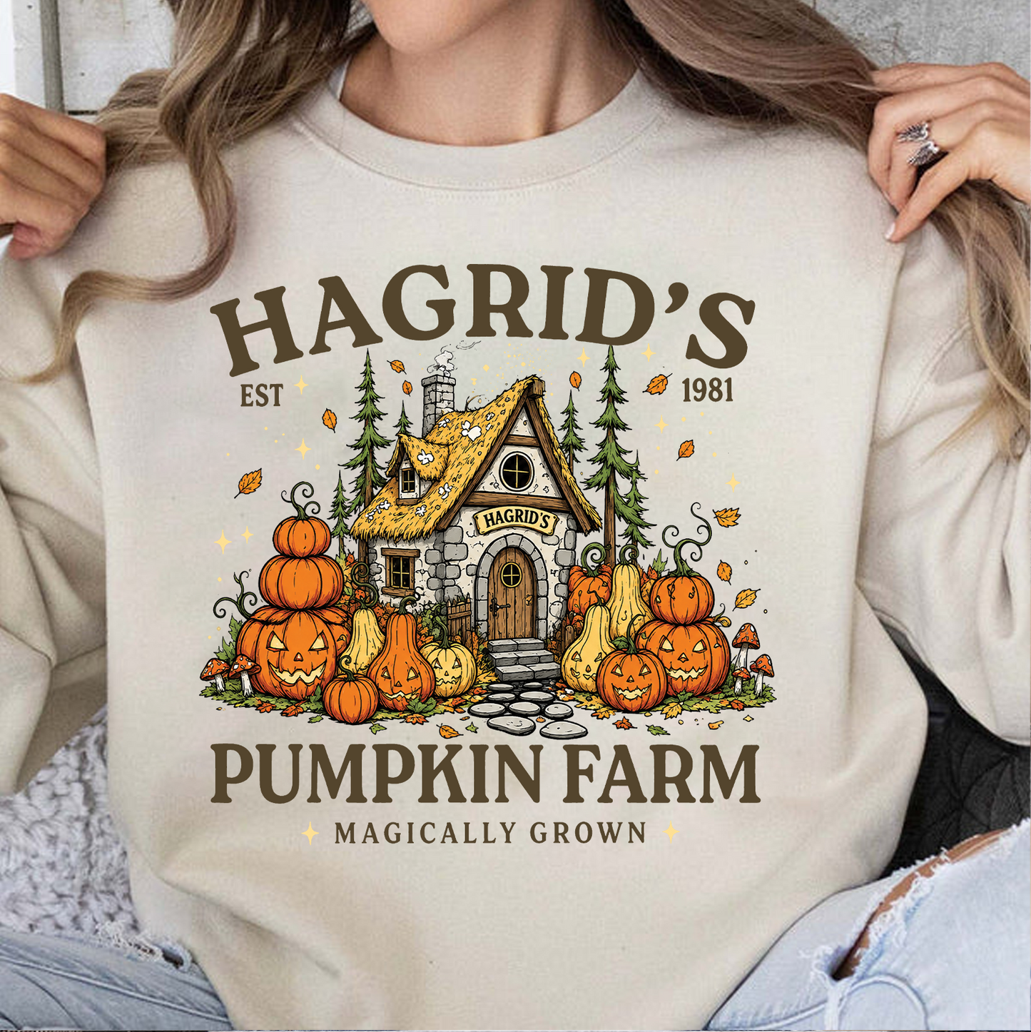 Hagrid's Pumpkin Patch Shirt, Wizard Halloween Tee, Pumpkin Farm Shirt, Spooky Season Gift 685840