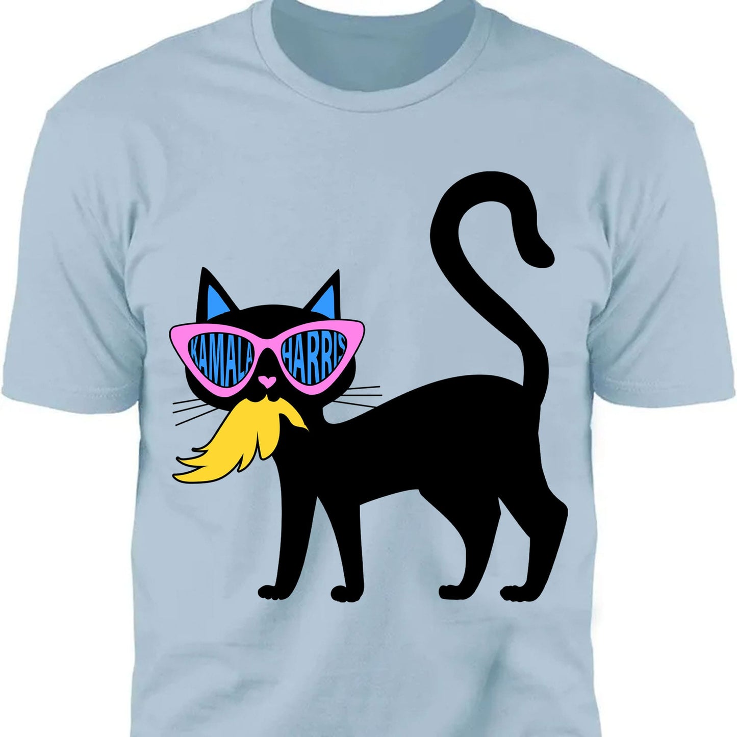 Kamala Harris Cat Eating Trump Hair Shirt | Kamala Harris 2024 Shirt | Democrat Shirt Bright T1584 - KH2