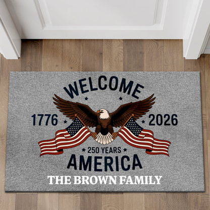 America 250 Years Anniversary Doormat | Patriotic 1776–2026 Semiquincentennial Eagle House Decor 684661