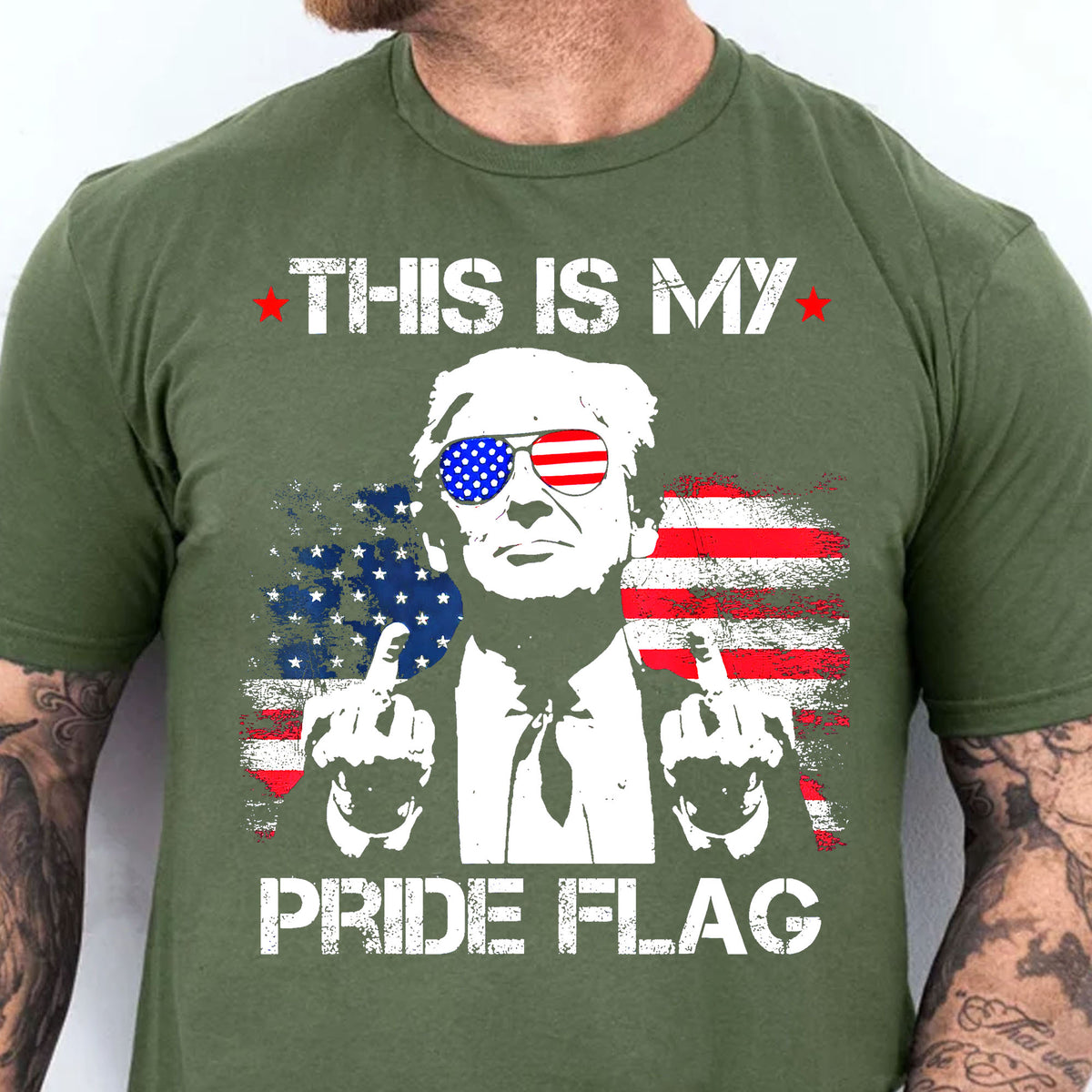 This Is My Pride Flag Trump Shirt | Happy 250th Birthday USA | Patriotic 4th Of July Tee | America 250th Anniversary | Independence Day Shirt 682574