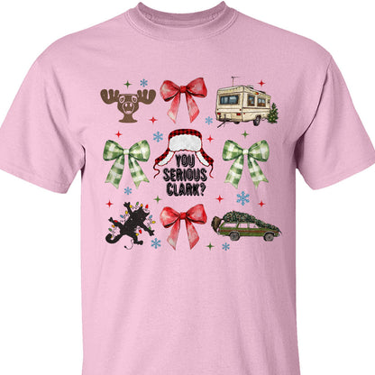Christmas Coquette Bow Shirt, Retro Christmas Sweater, Funny Xmas Holiday Sweatshirt T1656