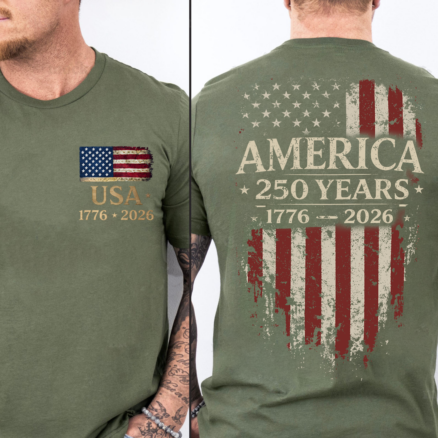 America 250 Years Anniversary Pocket & Back Dark Shirt, Patriotic 4th Of July Tee, Vintage Semiquincentennial Gift 685179