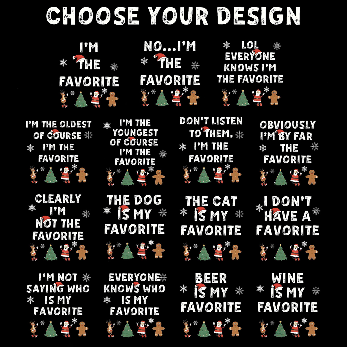 Personalized I'm The Favorite Christmas Shirt, Matching Family Christmas Tee, Funny Holiday Gift For Family 686771 WFD