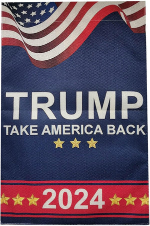 2 Garden Flags，Trump 2024 Garden Flags for Outside,Support Trump 2024 Flag,Save America Again Flags Outdoor Flags Independence Day Flag Garden Flag 12 * 18 Inch Double Sided Flag