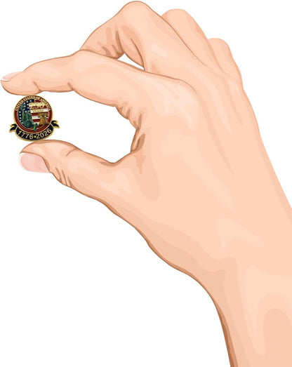 250 Anniversary USA Lapel Pin 10/20/50/100Pcs 1.3Inch Enamel US Patriot Collectible Accessories 250 Years of Freedom 1776-2026 for Patriot'S Day Independence Day