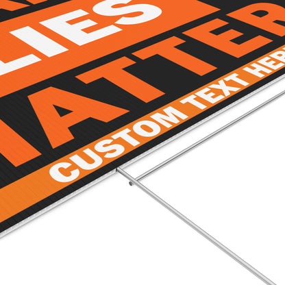 Orange Lies Matter Yard Sign – Personalized 8647 Anti Trump Political Protest Lawn Sign, Resist the Big Lie With Printable Justice Display 682201