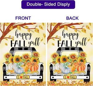 Seasonal Garden Flags Set of 12 Double Sided 12 X 18 Inch Yard Flags, Small Garden Flags for Outside, Fall Winter Halloween Christmas Outdoor Flags, Holiday Garden Flags for All Seasons