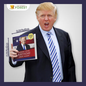 Talking Trump Birthday Card with Trump'S REAL Voice (Red) - Trump Birthday Cards for Men, Donald Trump Gifts for Men, Funny Birthday Card for Men & Women, Funny Birthday Gift for Husband, Trump Stuff