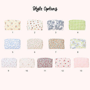 Personalized Embroidered Makeup Bag | Custom Floral Cosmetic Bag | Travel Makeup Pouch 683744