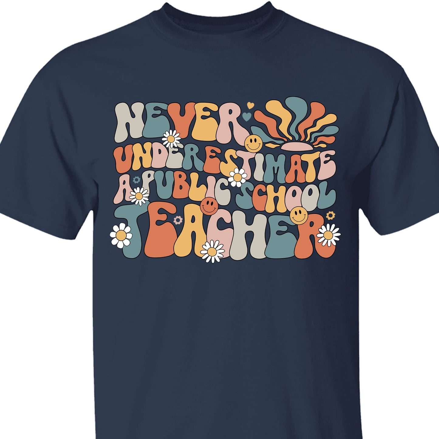 Never Underestimate A Public School Teacher Shirt | Democrat Shirt | Kamala Harris 2024 Shirt Dark T1549 - KH2