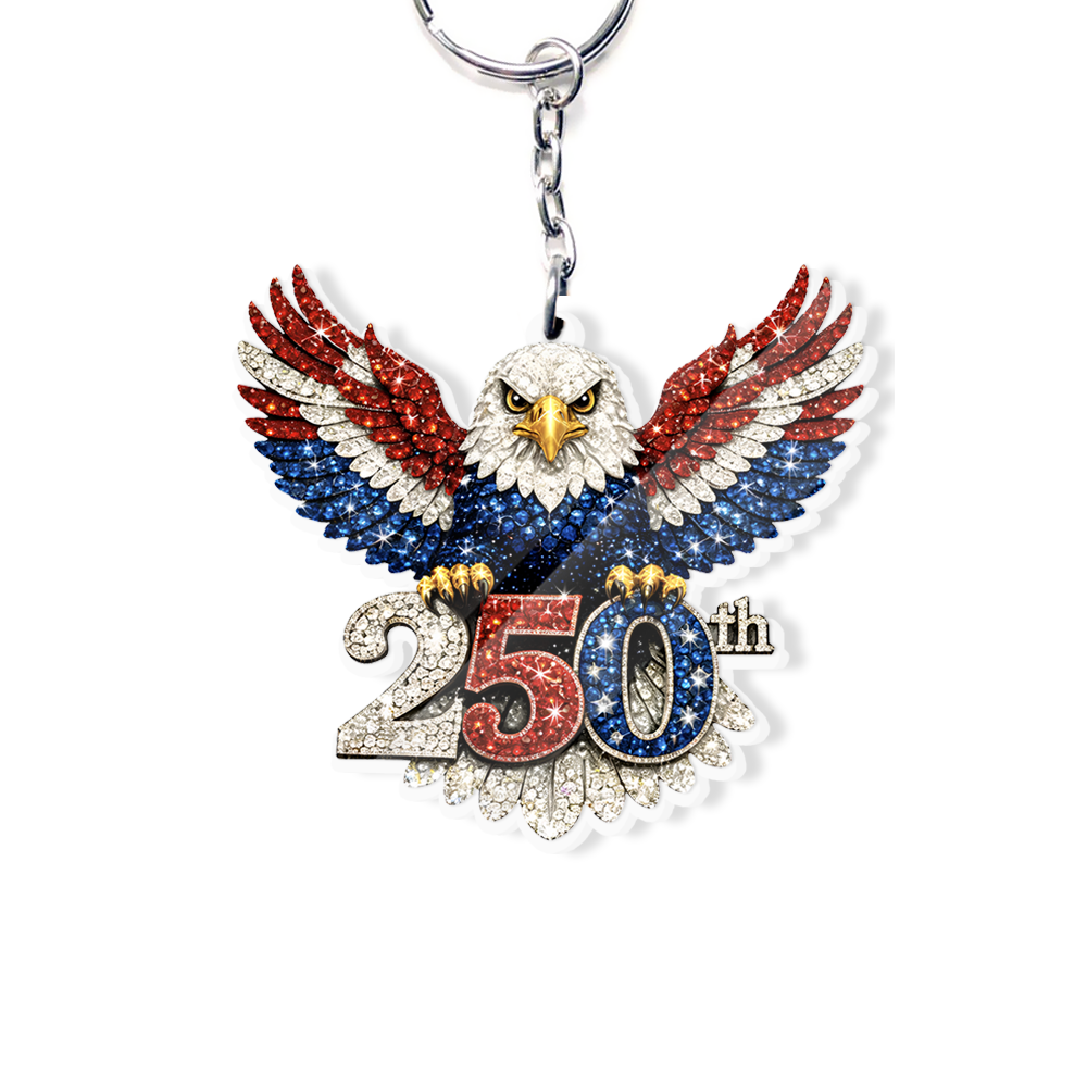 America 250th Anniversary Eagle Wings Acrylic Keychain | 1776–2026 America 250 Celebration Gift 684516