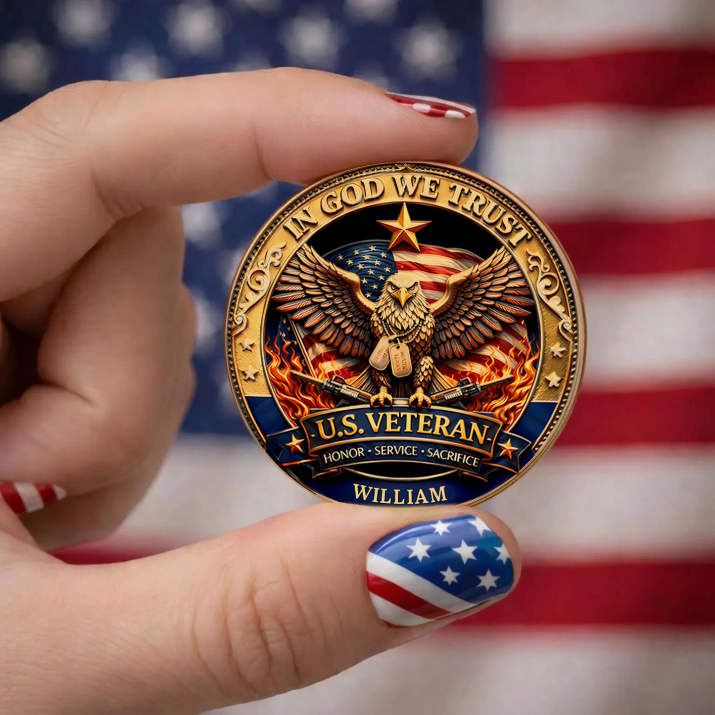 USA 250 Years Of Freedom Commemorative Coin | Patriotic Coin Gift For Veteran 684637